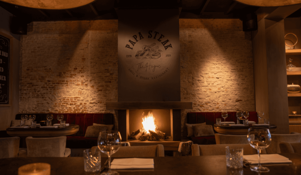 Interieur papa steak in Den Haag