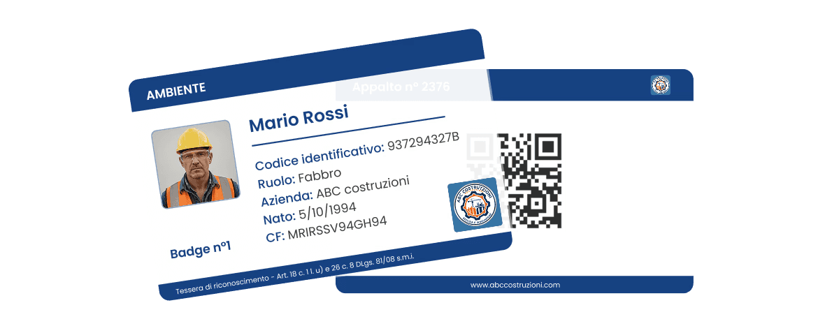 Badge digitale di cantiere Sikuro