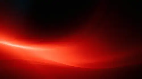 Luminous Grain 18 — red, black, white; abstract, grain, gradient background