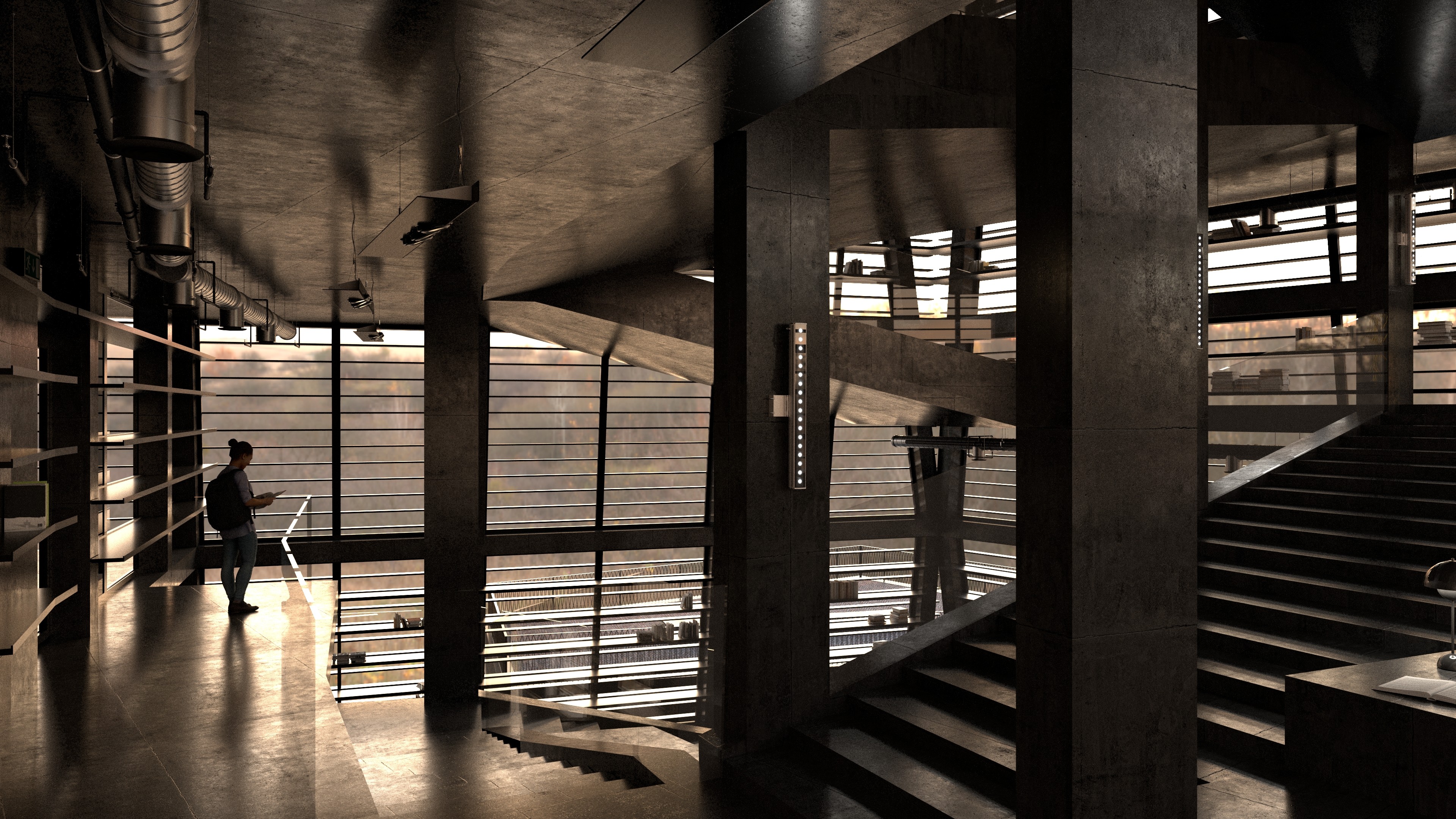 Bibliothéque projet Paris intérieur