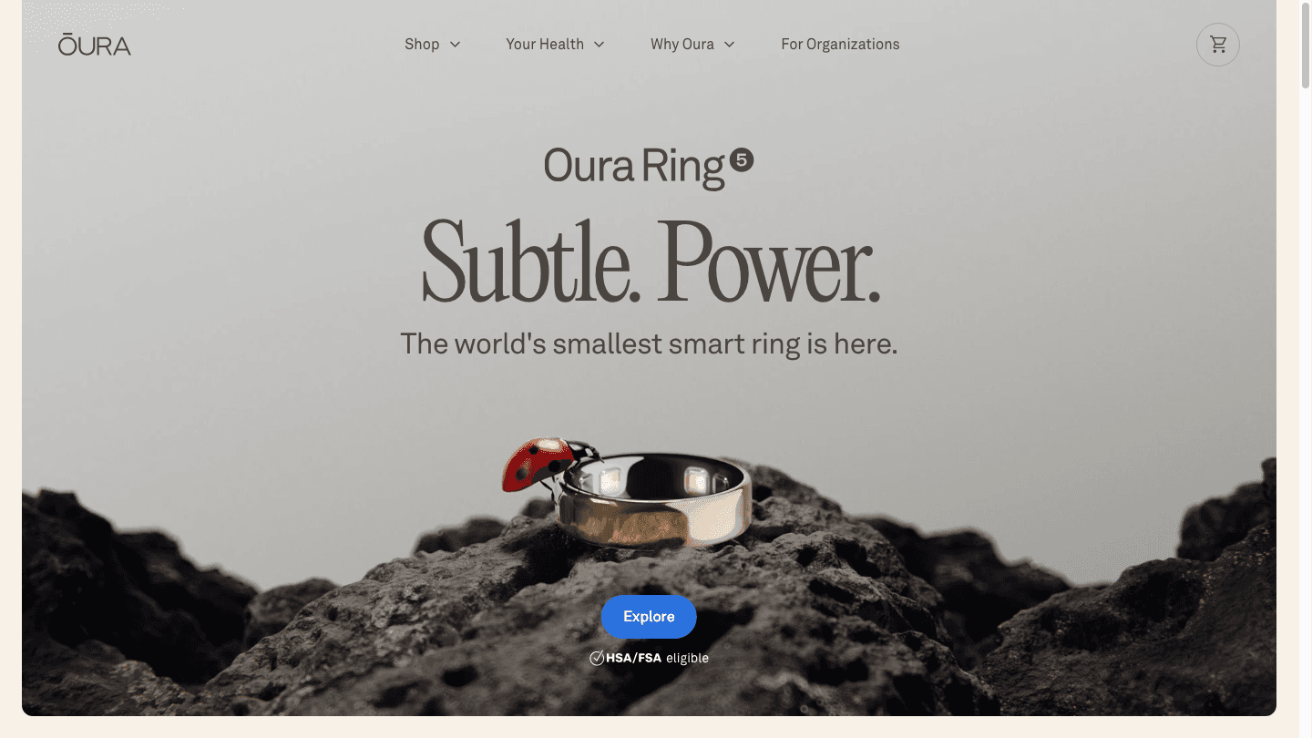 Oura Ring website