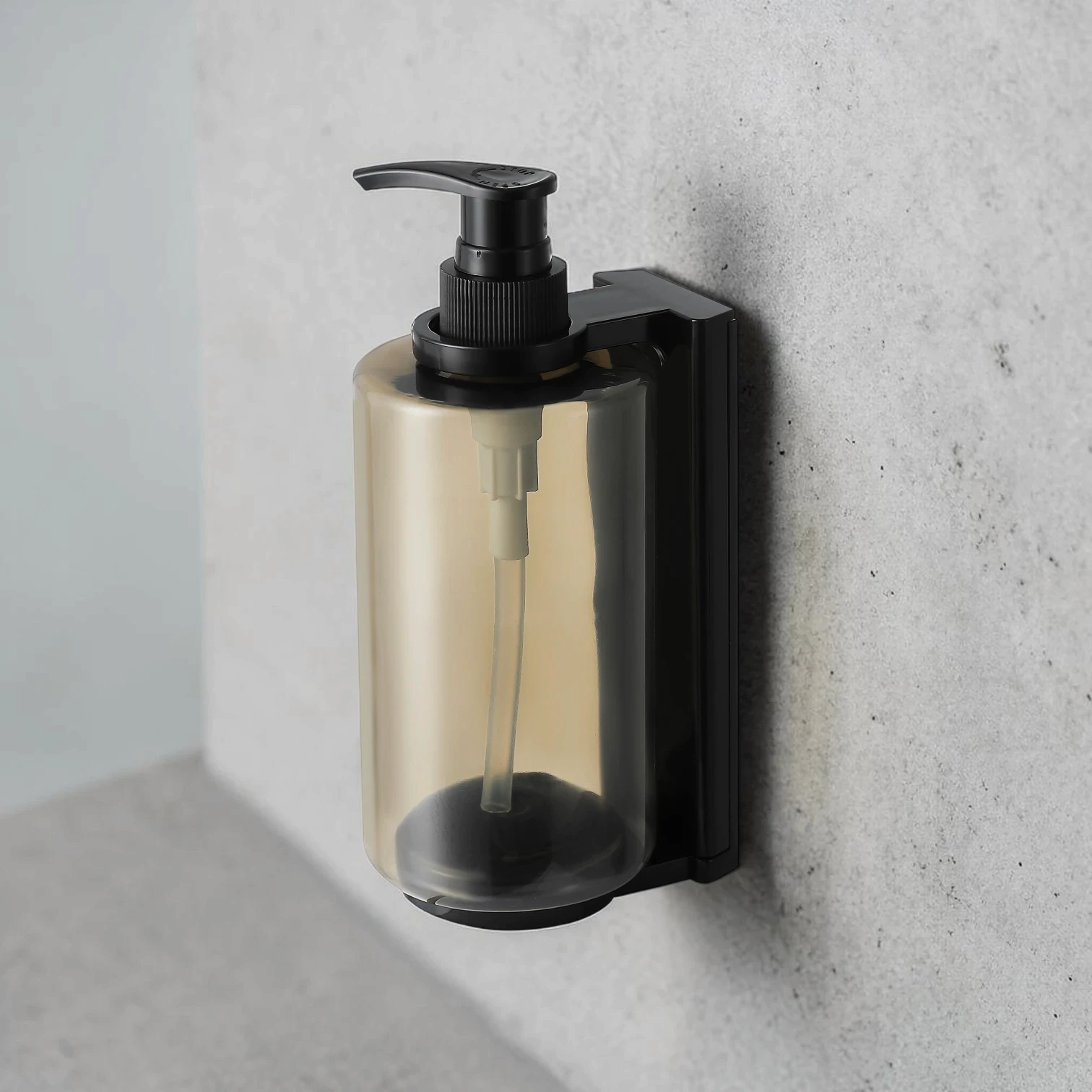 Eco-friendly tamper-proof soap dispenser bracket for hotel refillable systems, high-quality stainless steel, compatible with 300ml-500ml bottles.