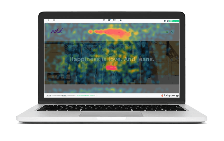 Lucky Orange heatmap CTA clicks