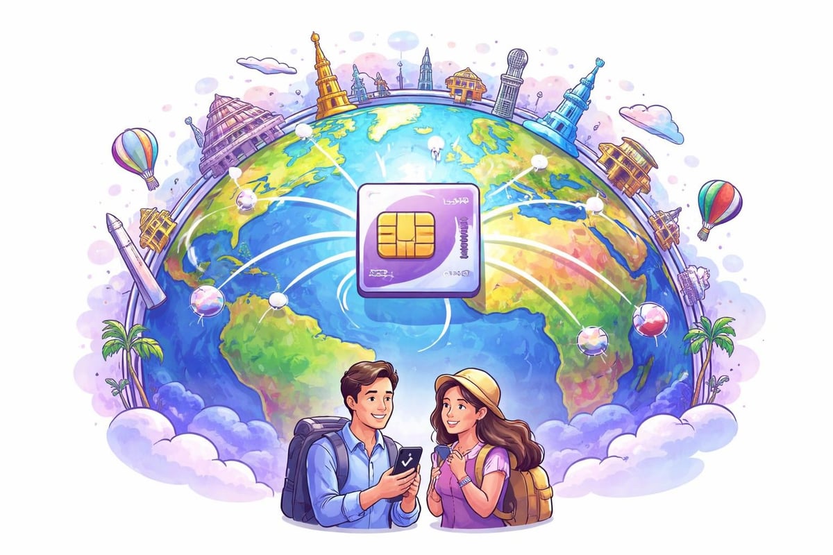 Global eSIM coverage map