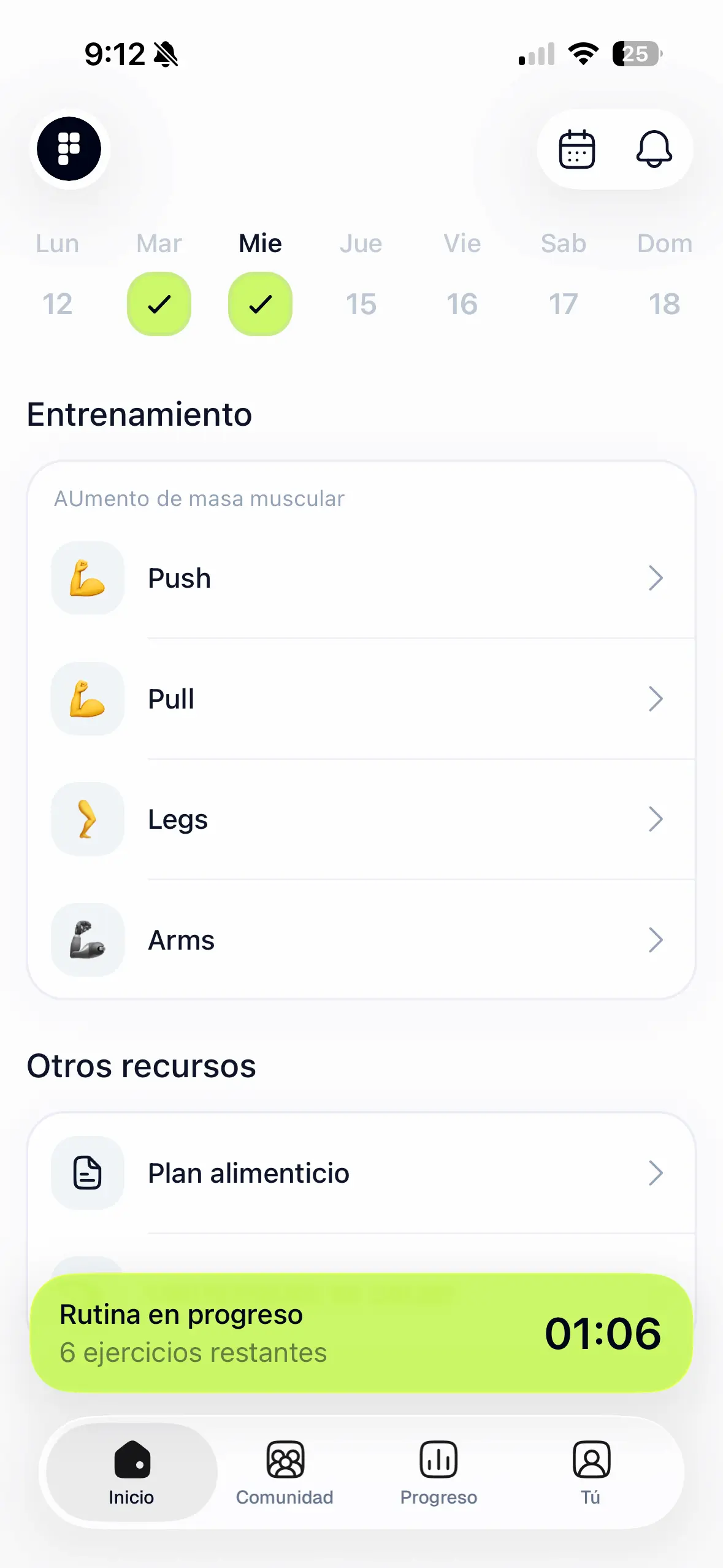 PLanes de entrenamiento en Feast Fit