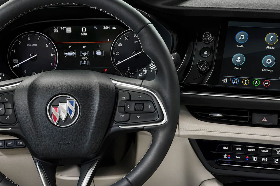 buick dash and steering wheel