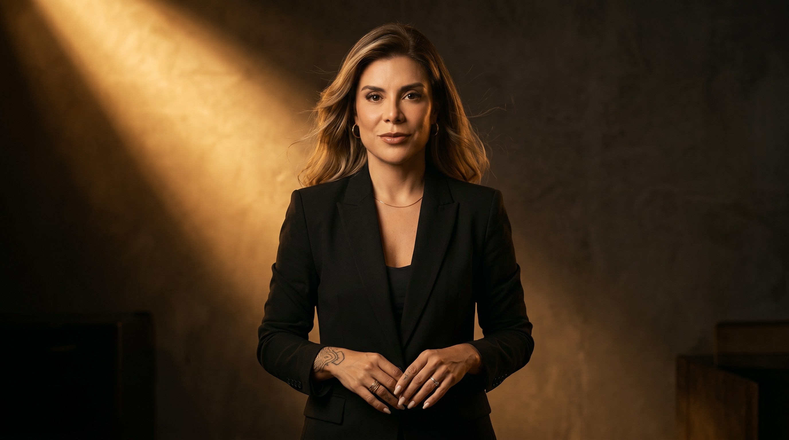 Fátima Pissarra, mulher bonita em studio fotografico