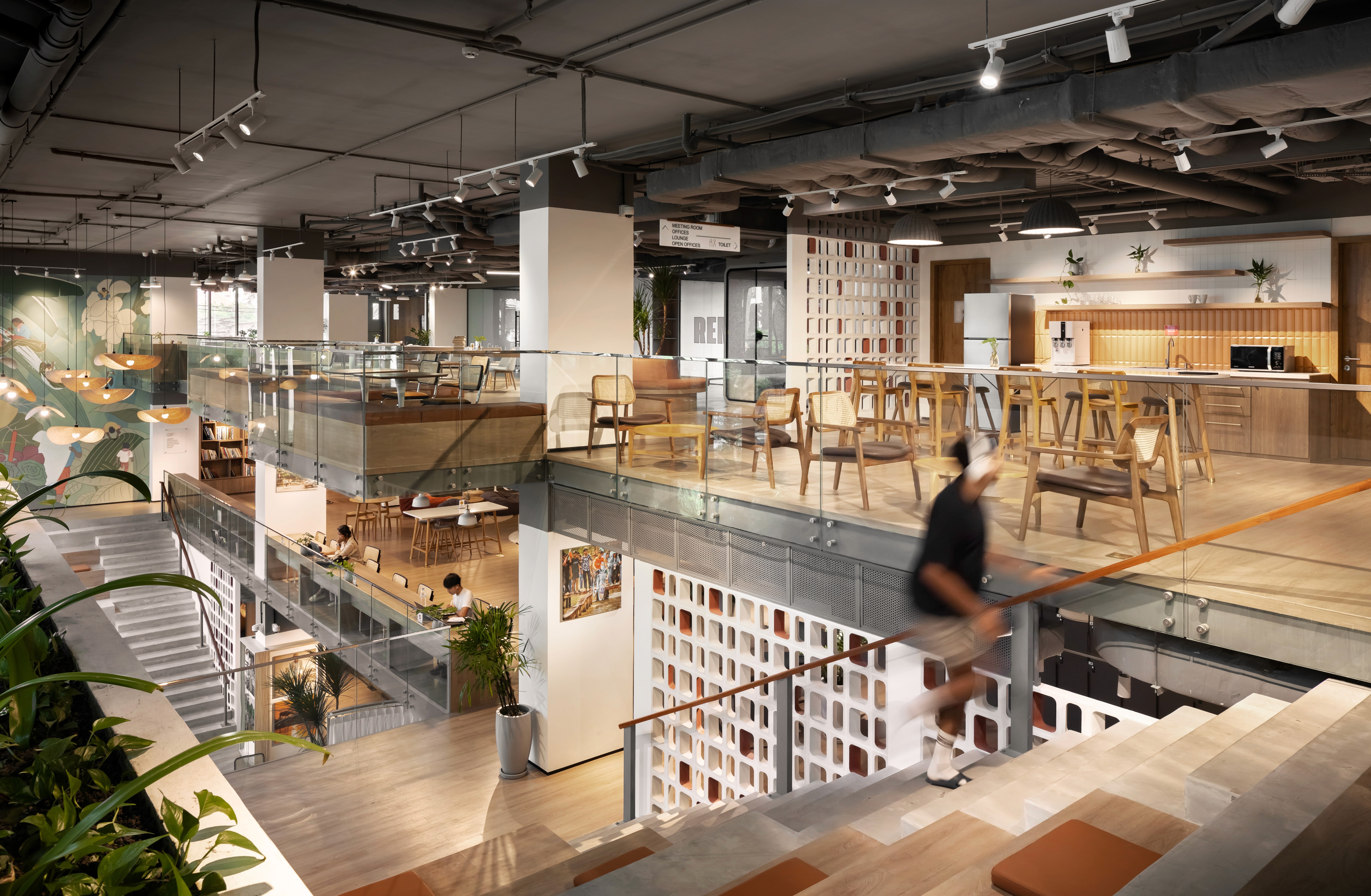 LEED Gold certified building in Cambodia, sustainable architecture and green building design for corporate workplace.