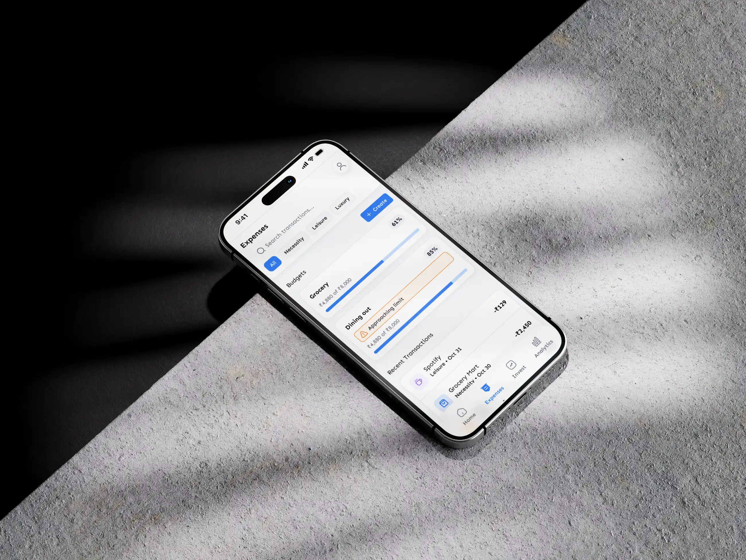 mockup of mobile screen from this project