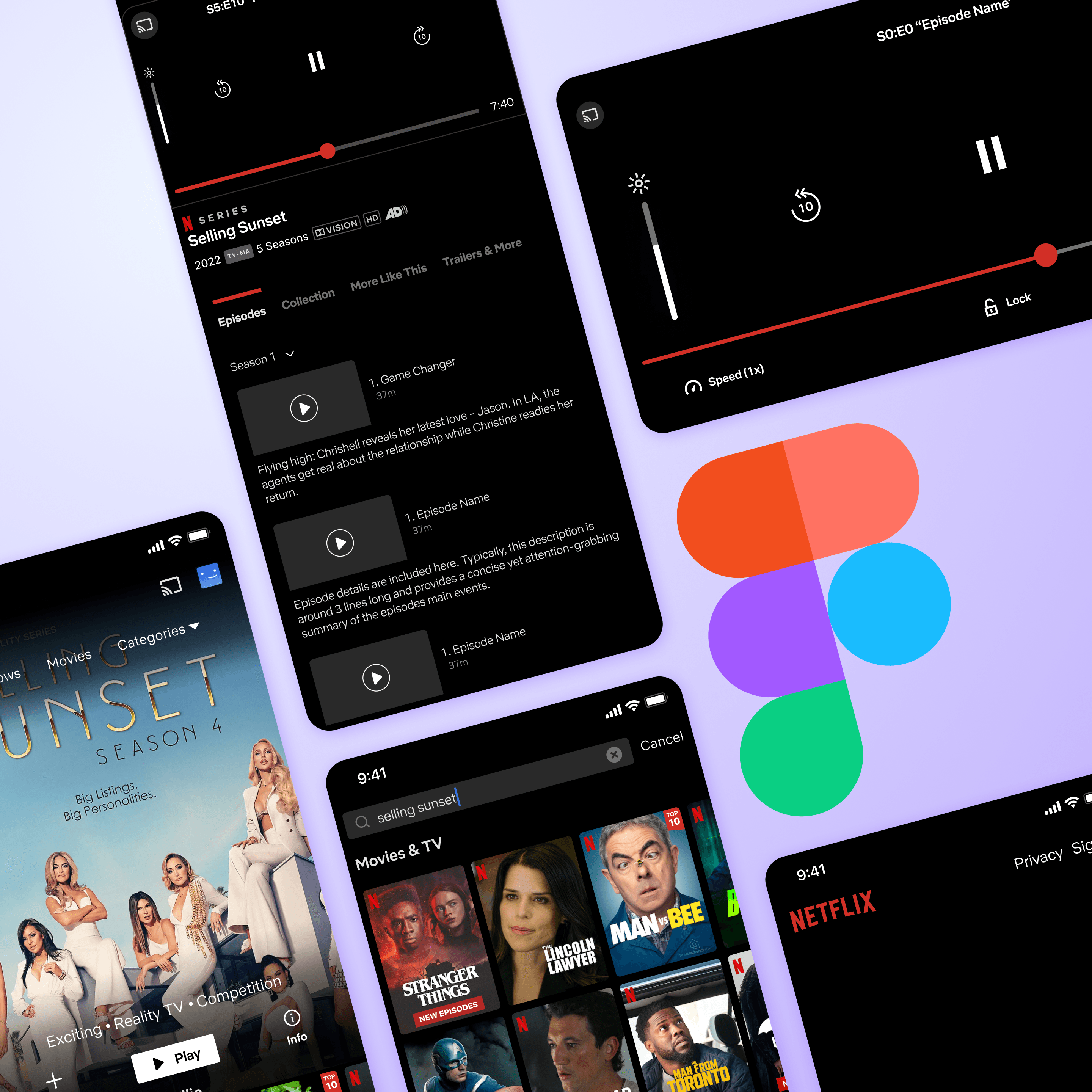 Screen from a fictional website on a pink gradient background