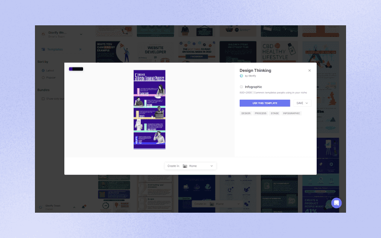 Choosing an infographic template