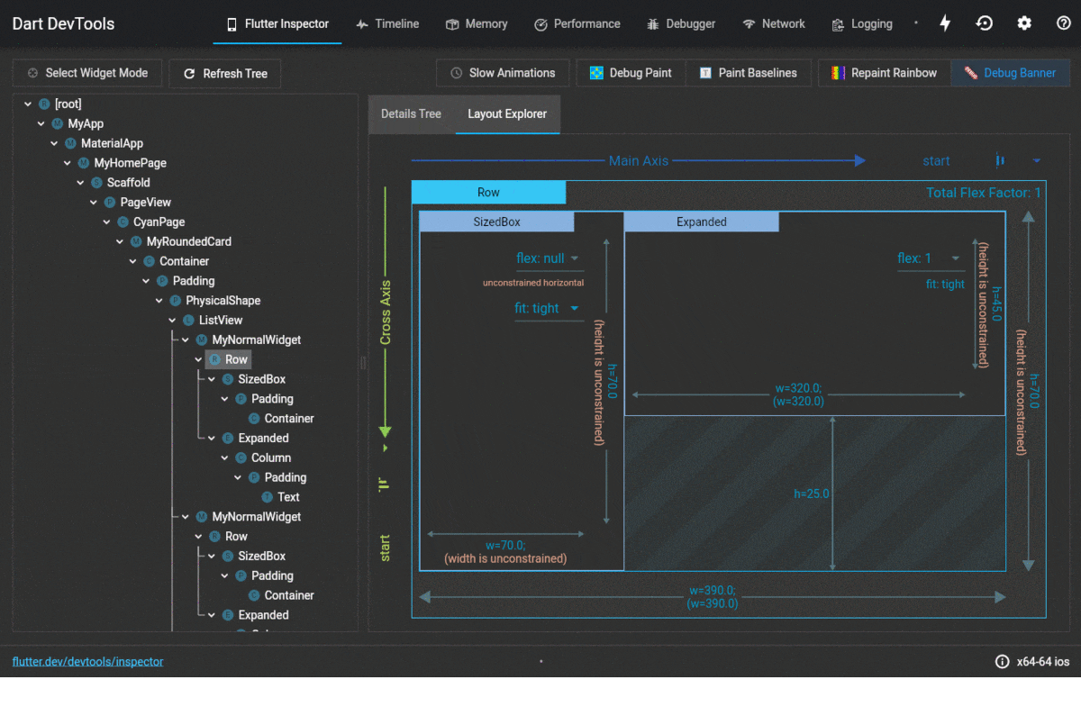 dev tools Flutter