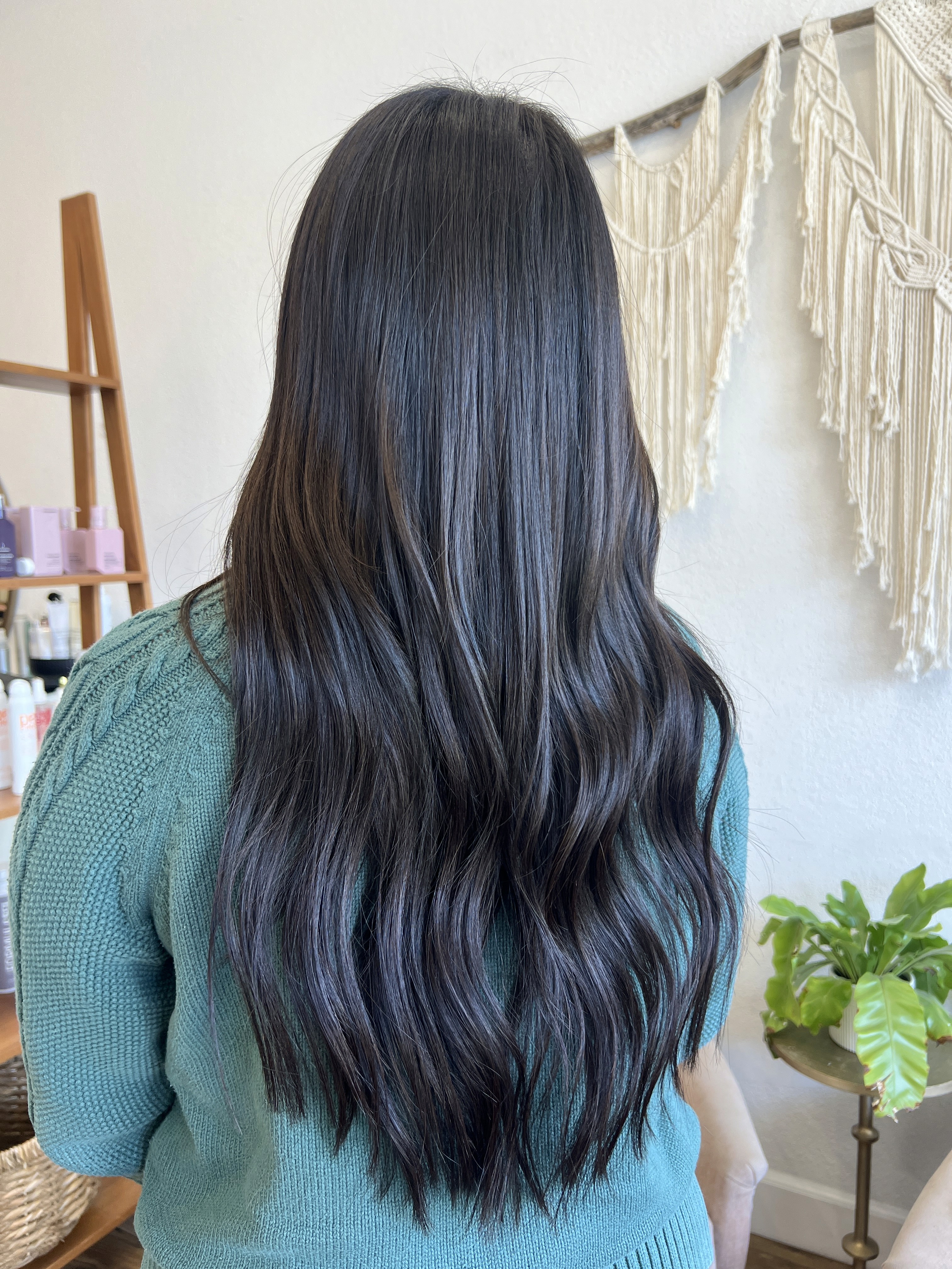 Rich brunette color by Adriana Jackson at Del Sol Hair Studio Huntington Beach