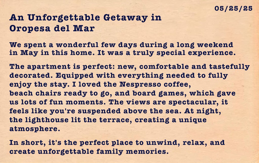 Old Postcard with Reviews written on them