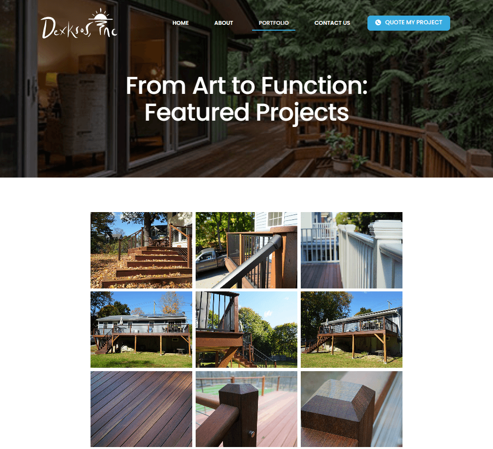 dexksos website porfolio page