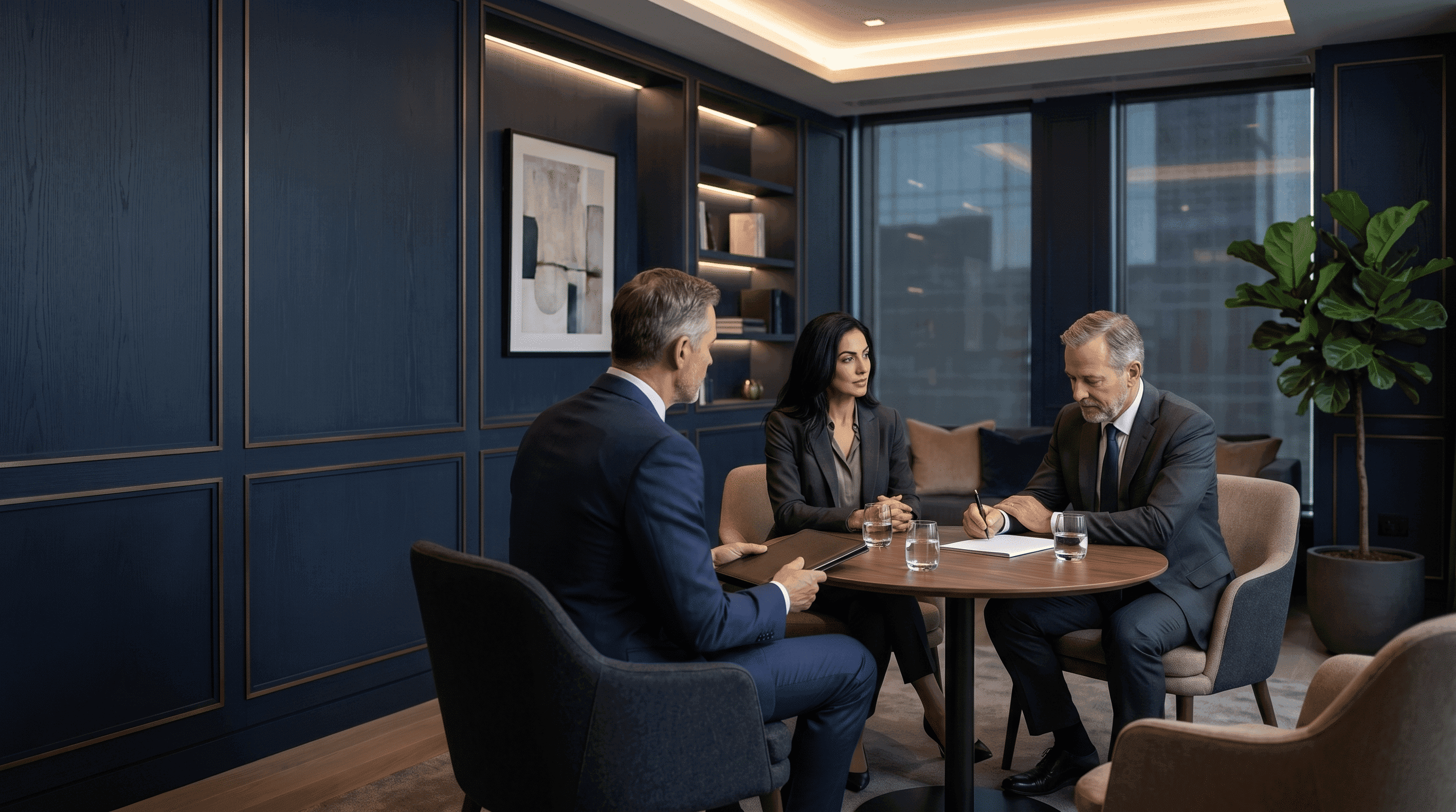 Image of retained commercial advisor discussion