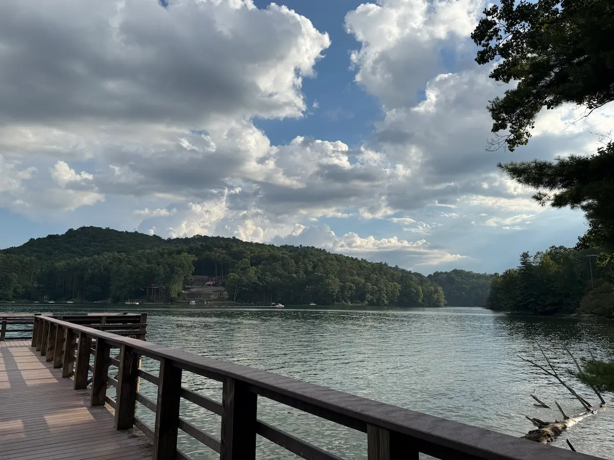 The dock at Pines Recreation Area