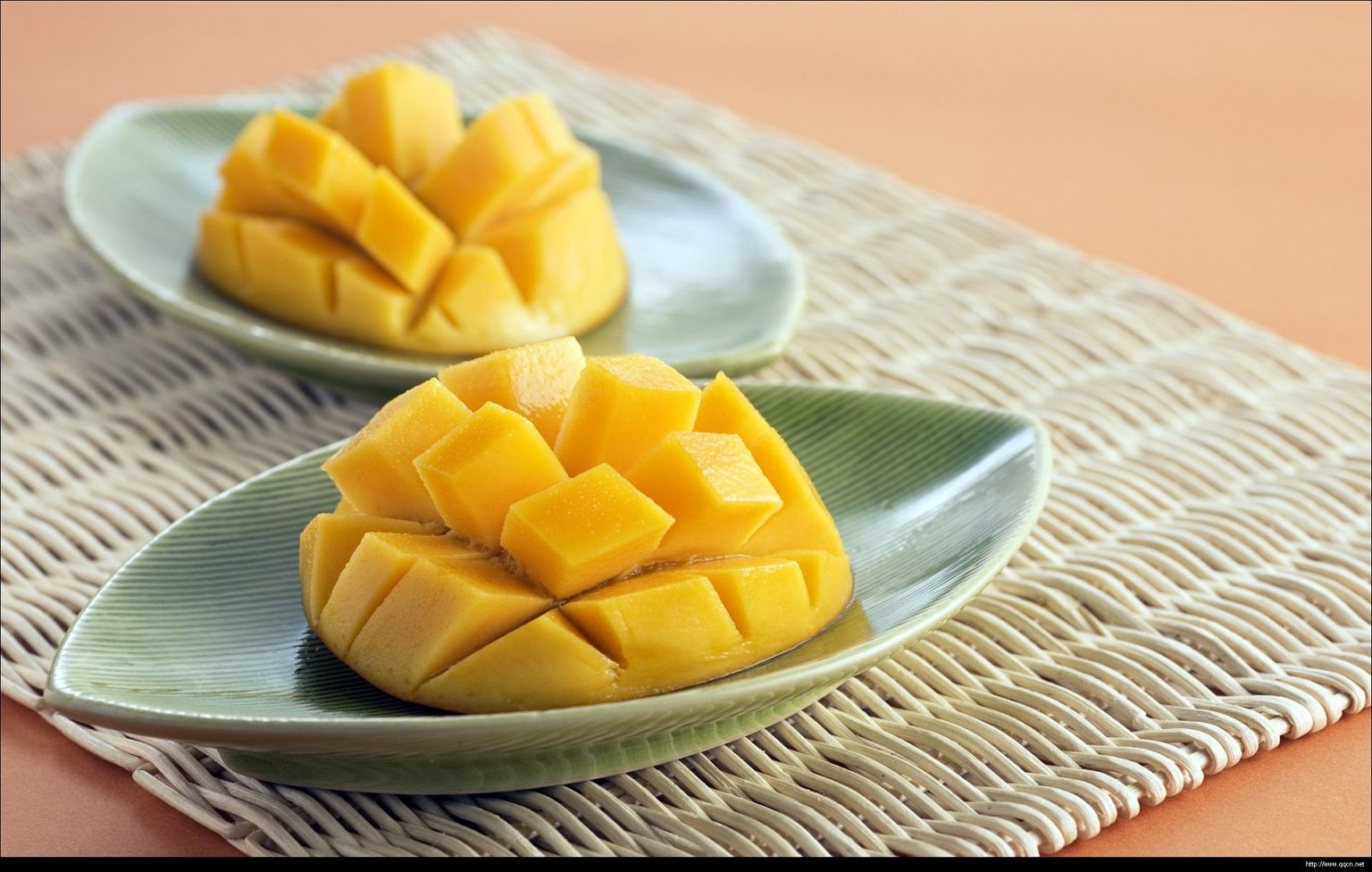Cut Mango Halves
