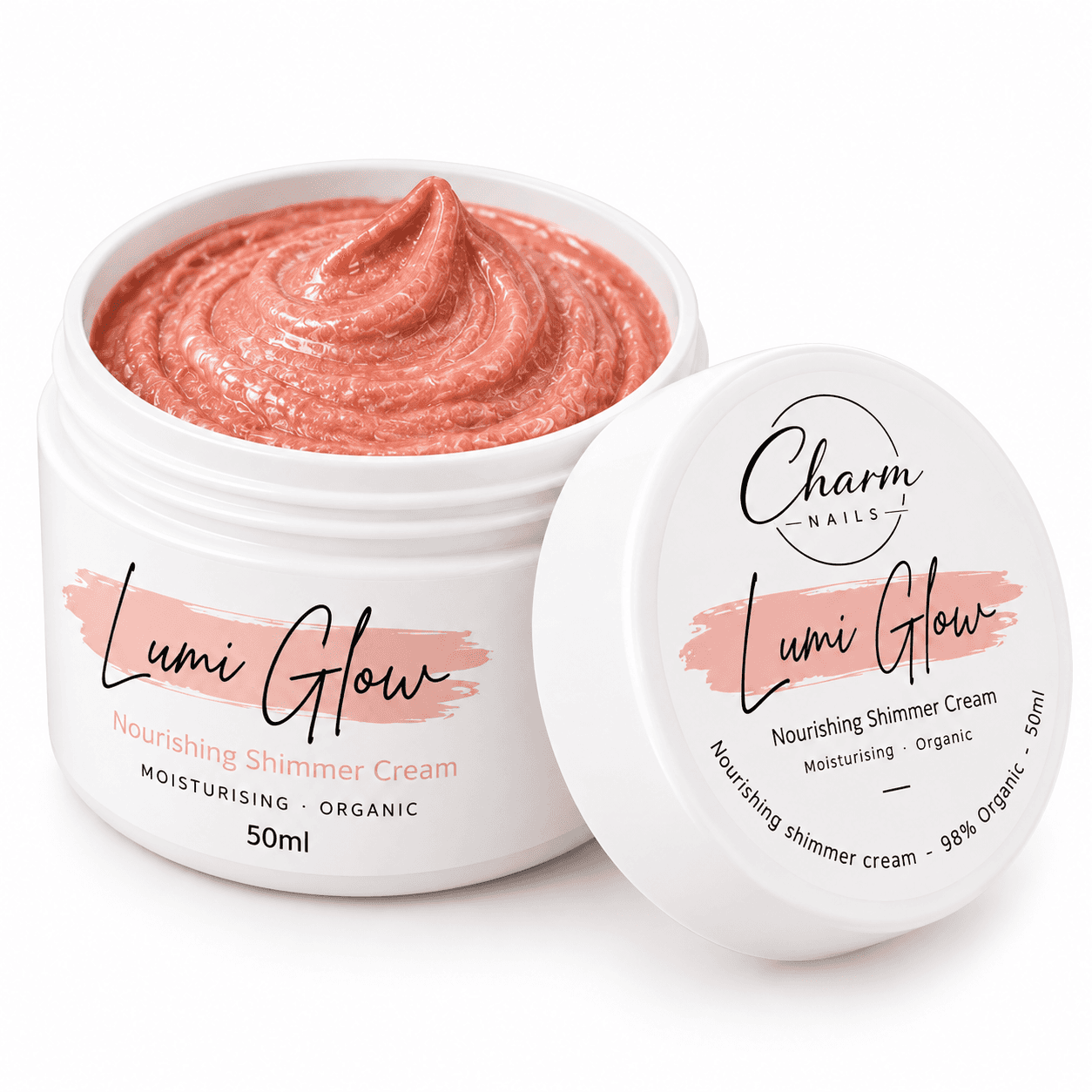 Lumi Glow nourishing shimmer cream by Charm Nails