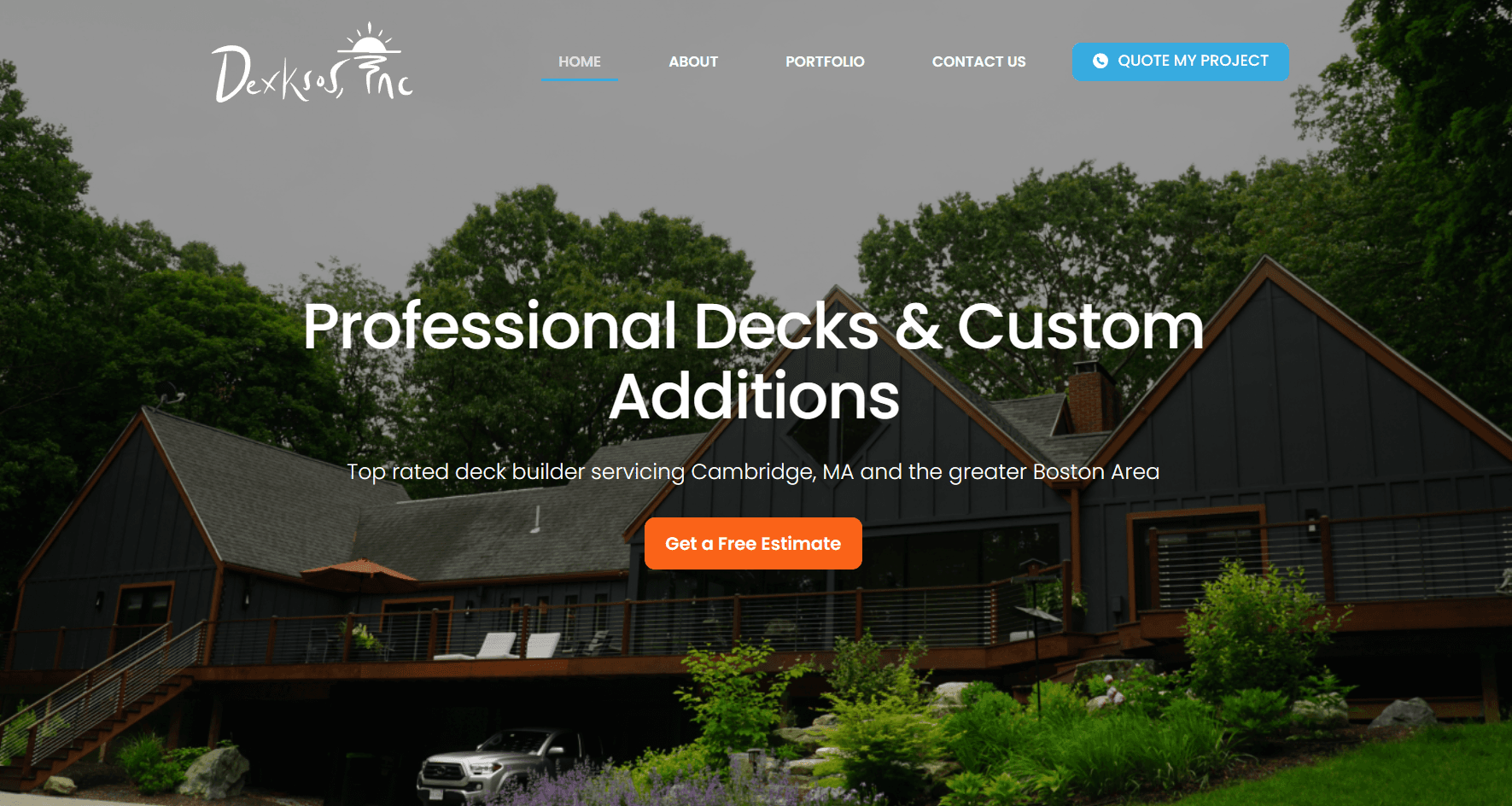 dexksos website homepage viewport