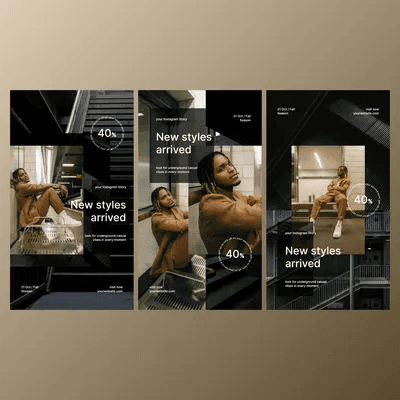 Modern Typographic Fashion Promo Instagram Story Template