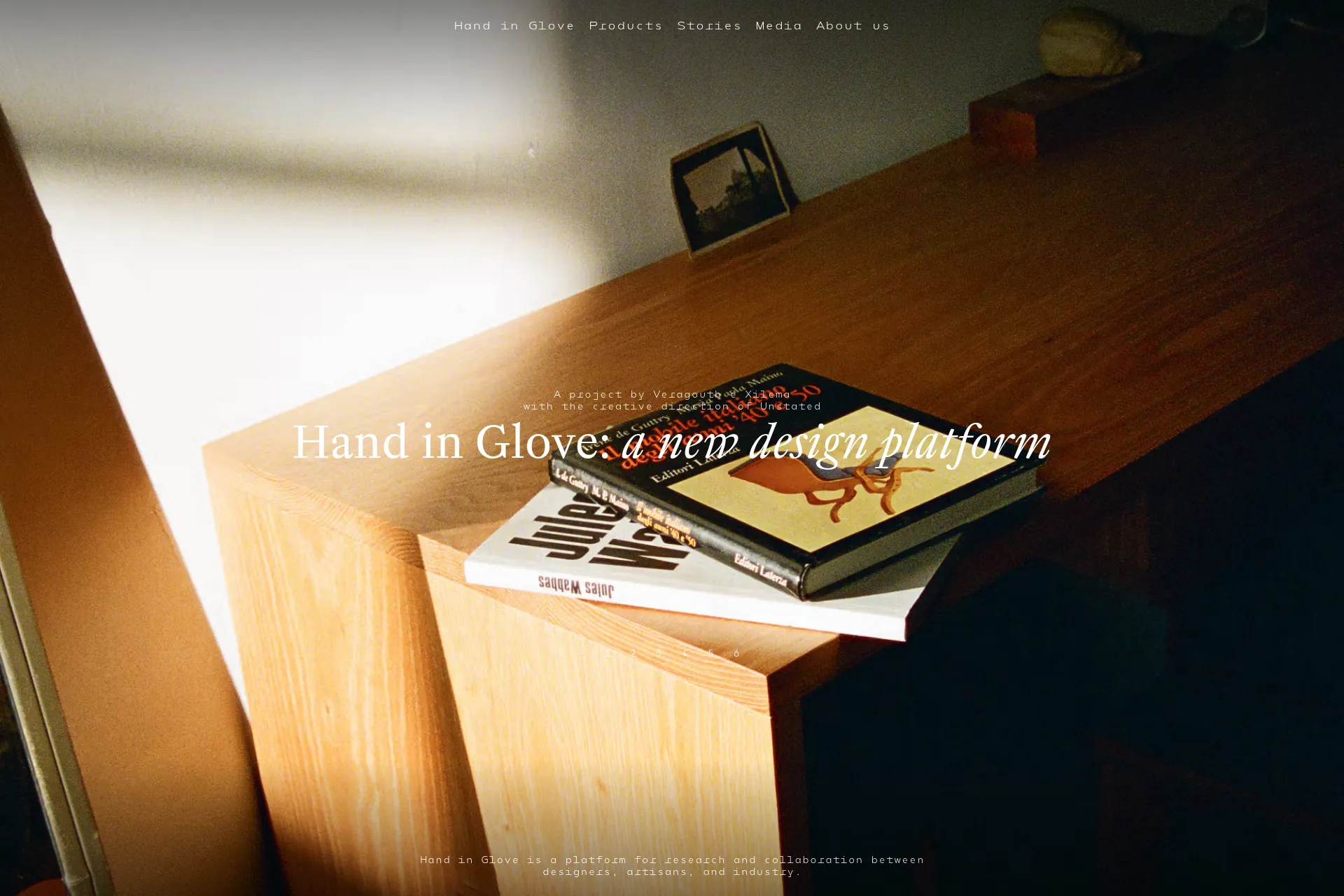 Screenshot of Hand in Glove website