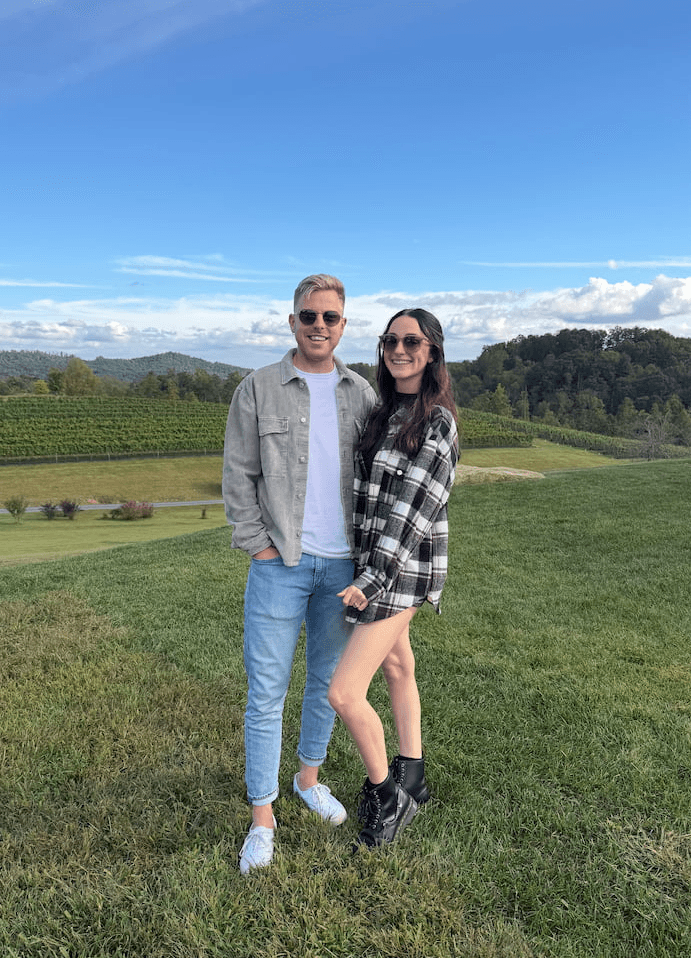 Jack and Nikki at a vineyard