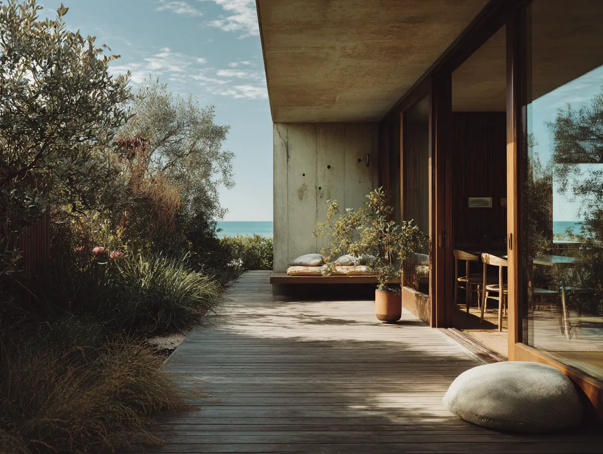 Ridgeline Houses — residential project by Meridian Studio, a house in a big yard with a black car in front of the house