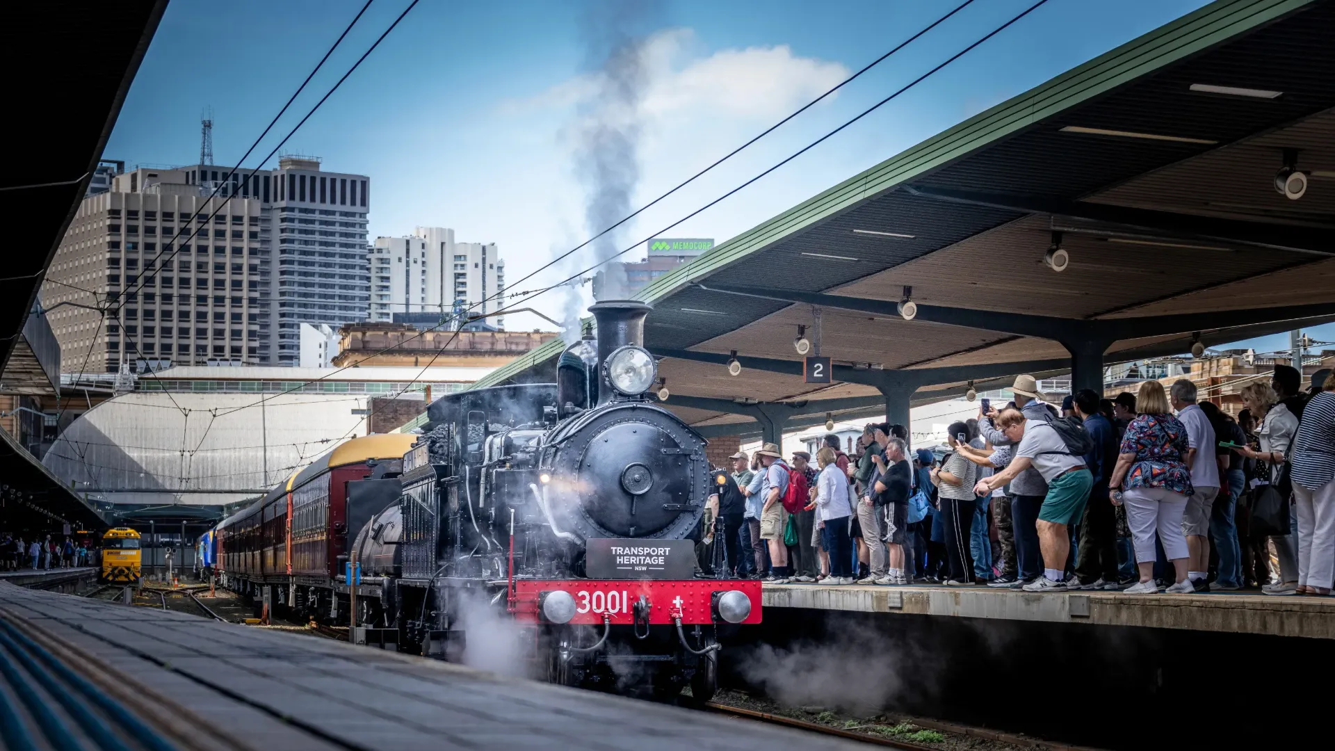 Locomotives 3265 and 3526 arrive at Mt Victoria. Credit Jason Eddy