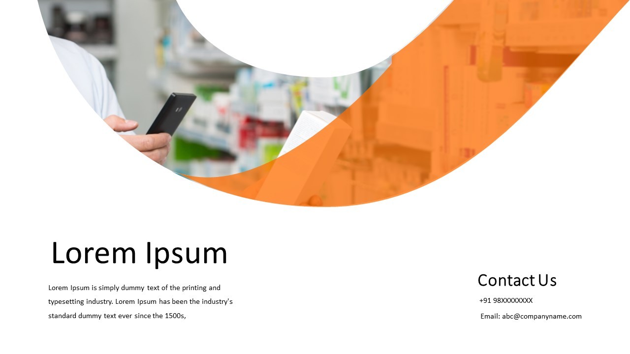 Professional Contact Information Slide Design