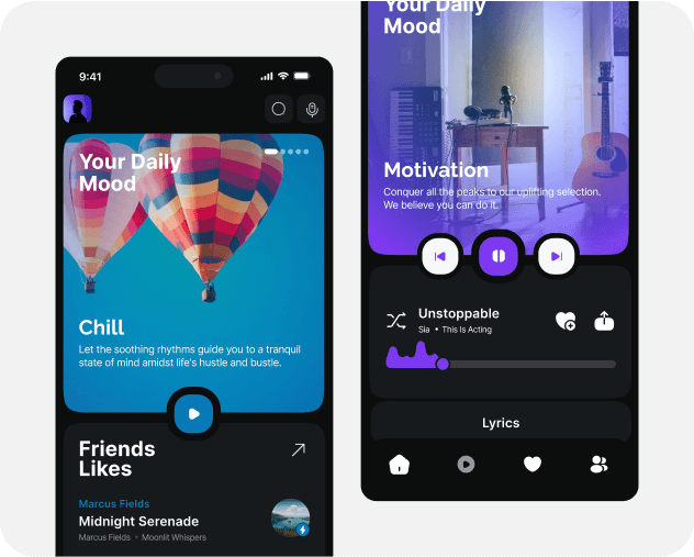 musci app design