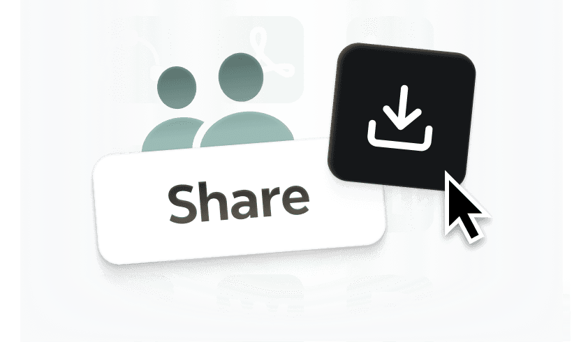 Step 3 illustration of sharing and downloading a generated mind map