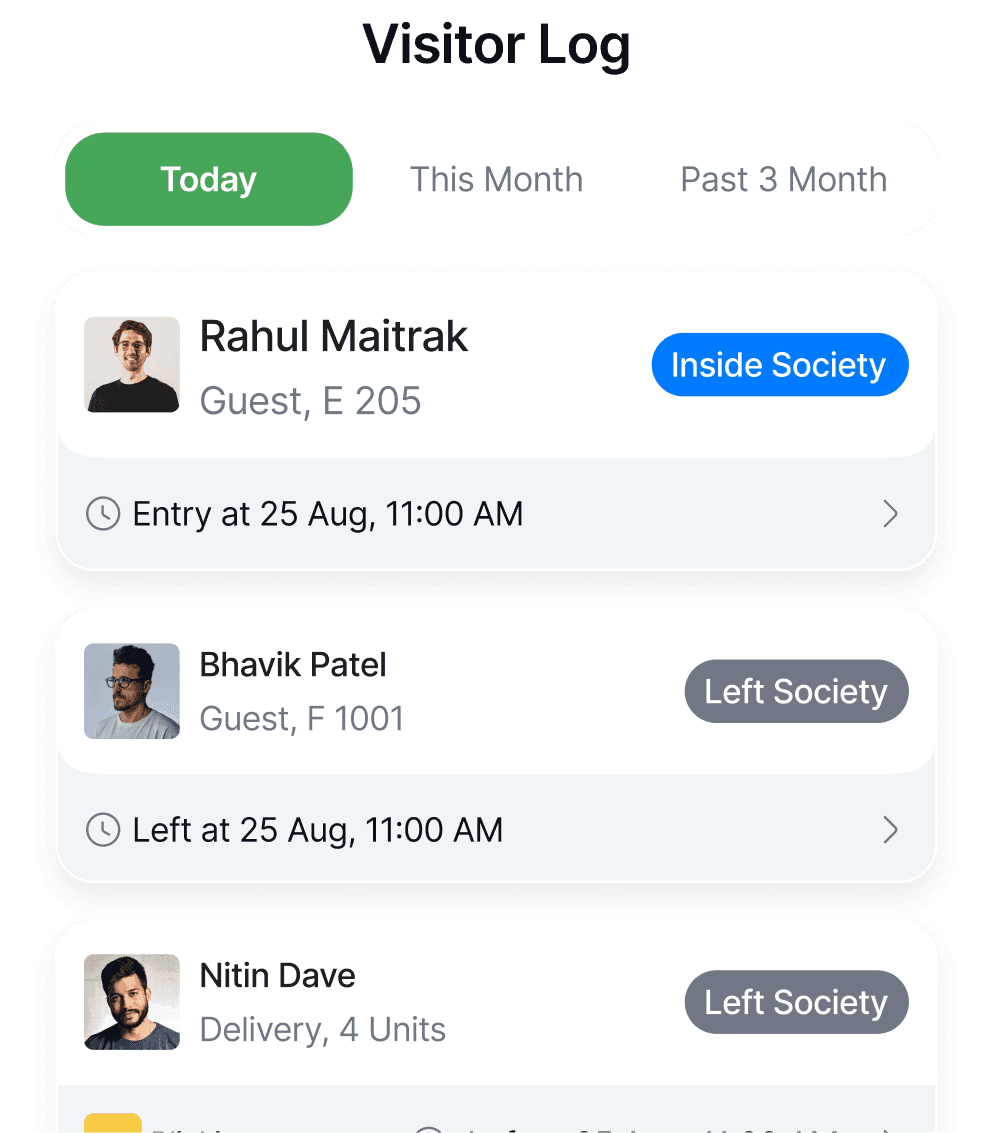 App sections illustrations