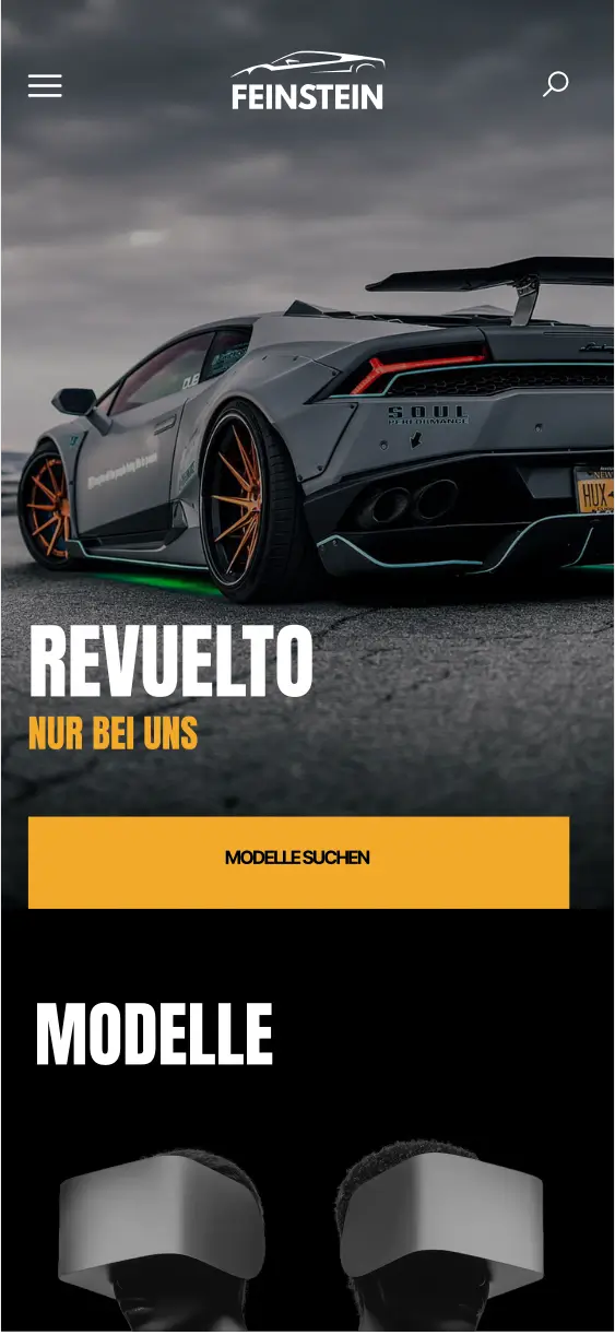 Responsive Website-Layout Autohaus