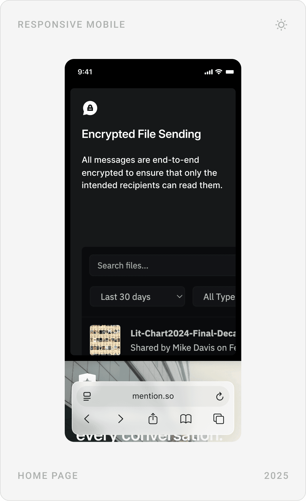 Clean Encrypted Messaging Mobile Interface Design