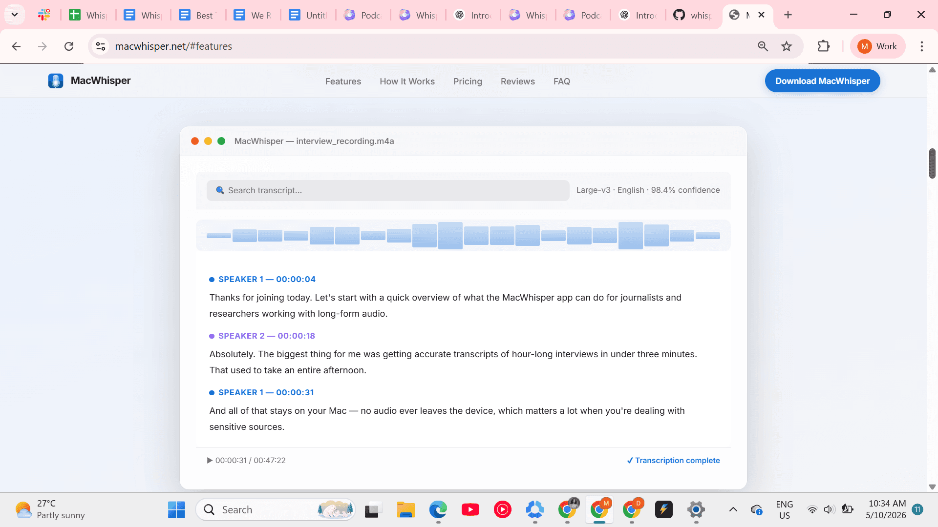 macwhisper interface