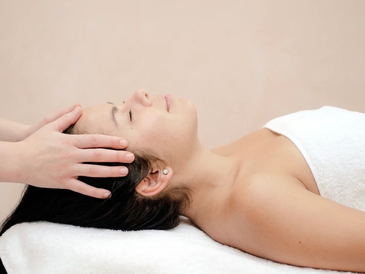 Relaksējoša sejas masāžas procedūra