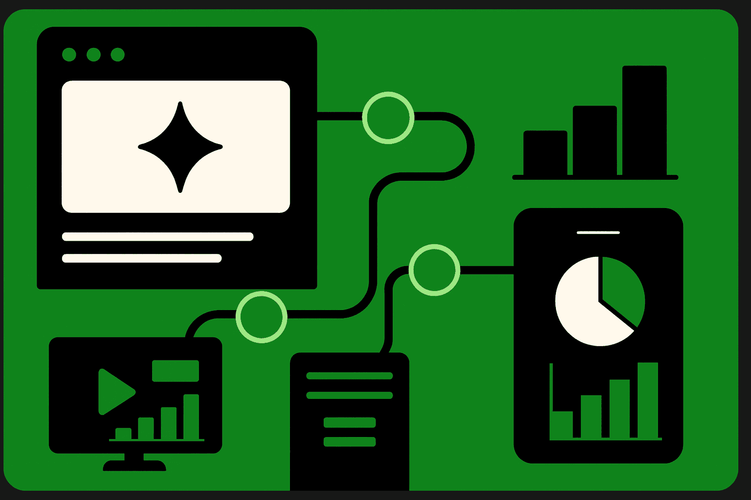 Dashboard showing website performance tools optimizing page speed and responsiveness across TV apps web and mobile