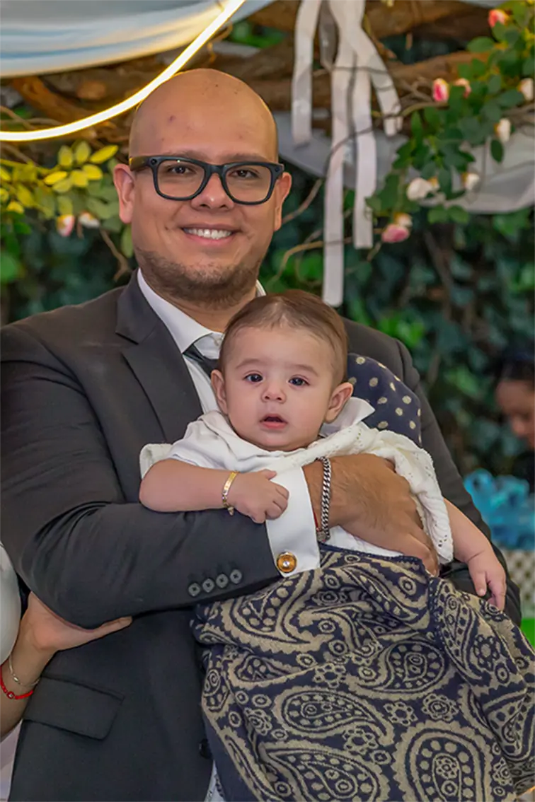 Otro instante de una celebración de bautizo