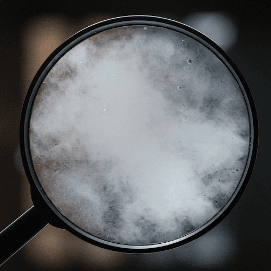 Clouded magnifying glass