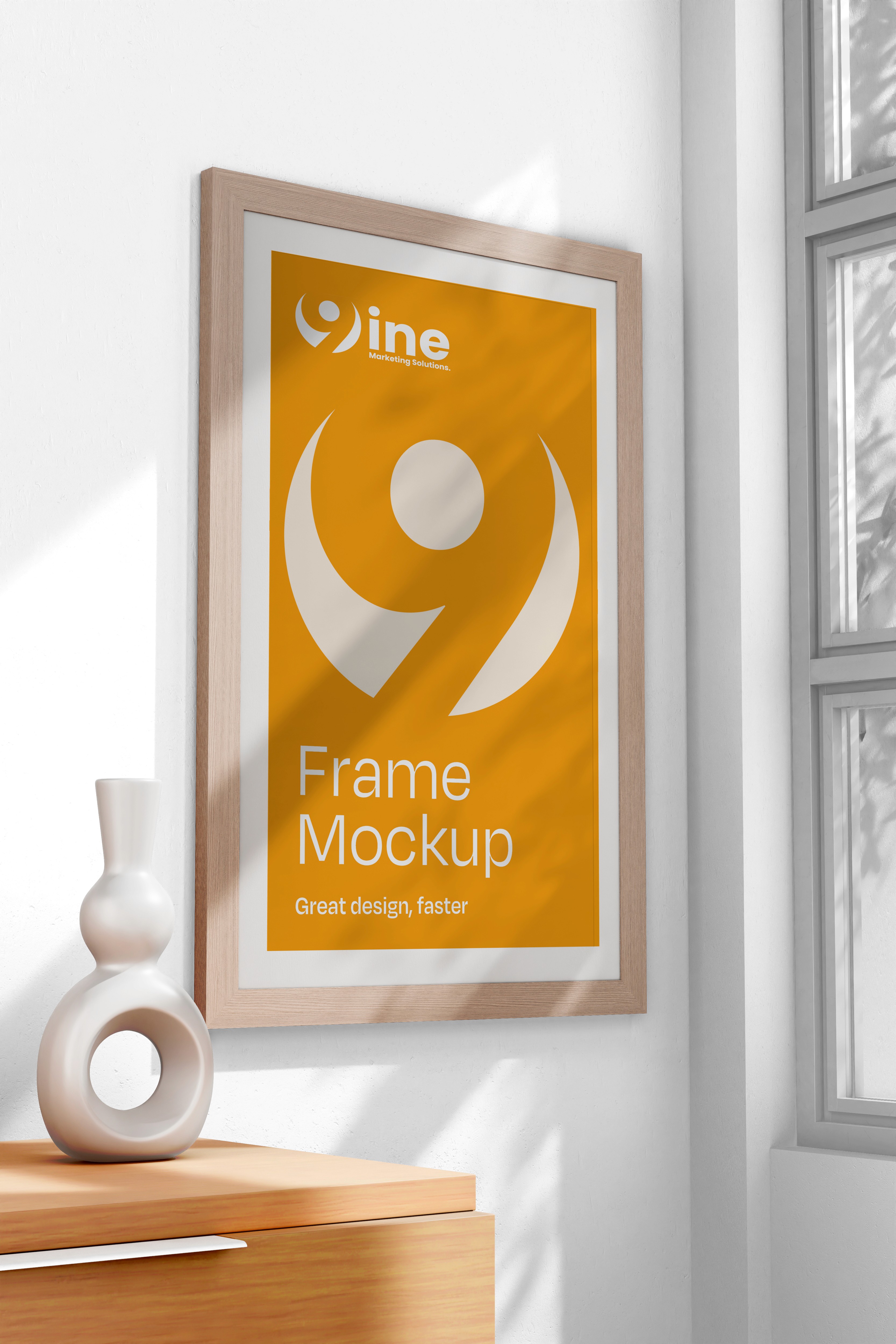 Free Framed Poster Mockup