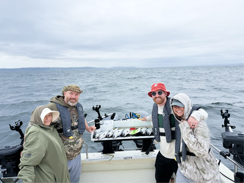 Family fishing excursion for salmon on Puget Sound Seattle Fishingcharter.