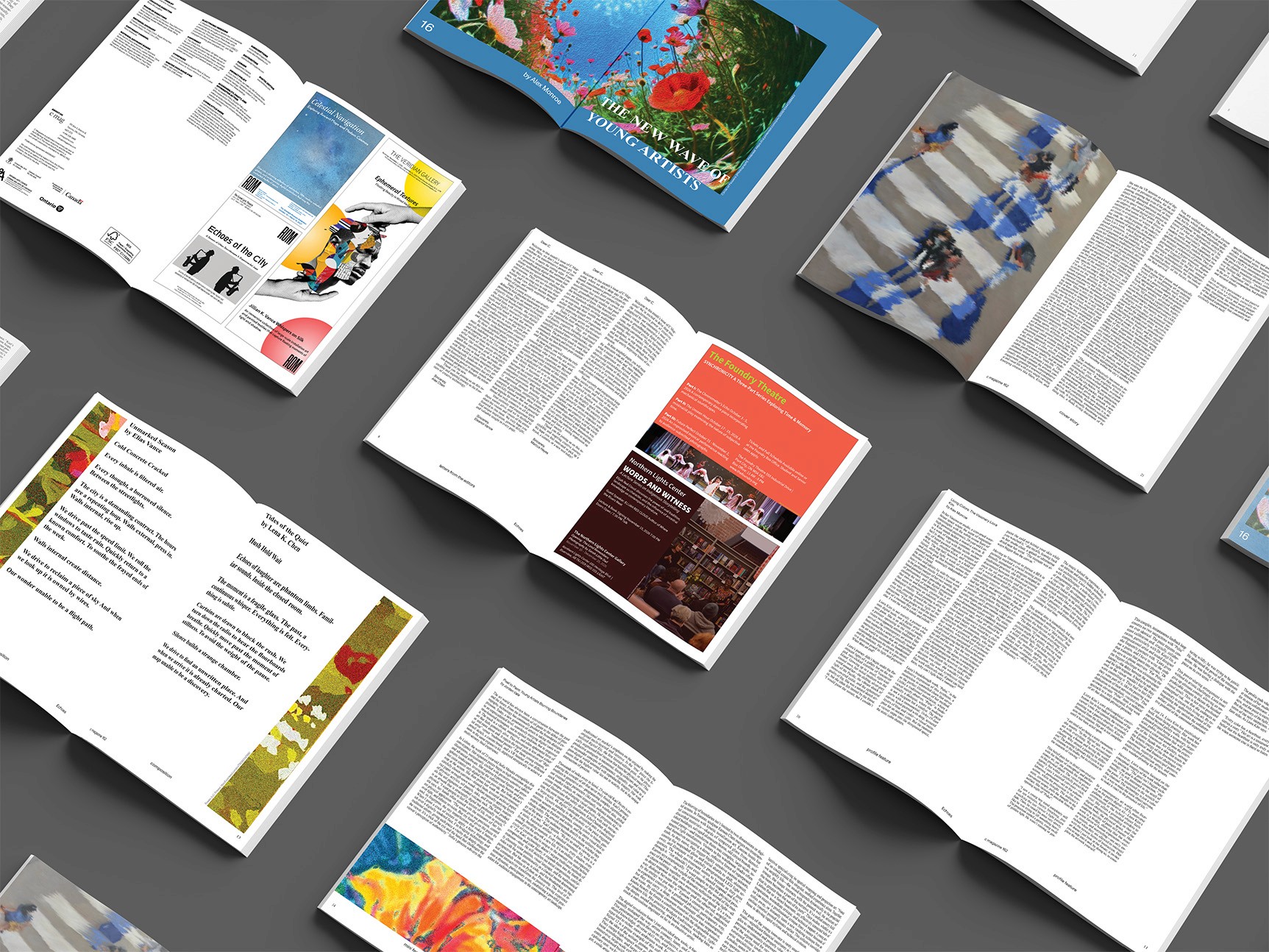 alt="Editorial magazine layout design for C Magazine pages"