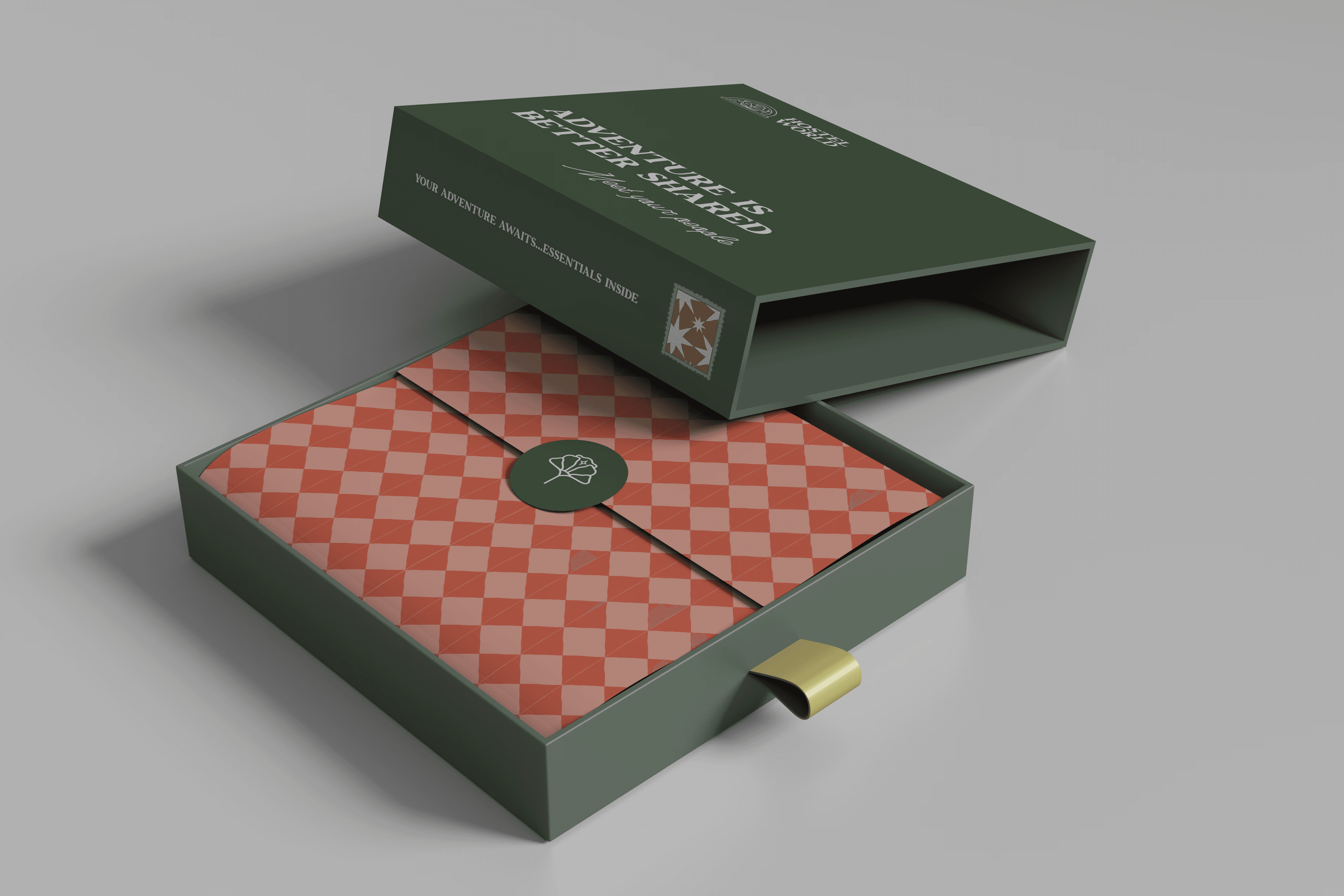 Green and pink box - packaging design