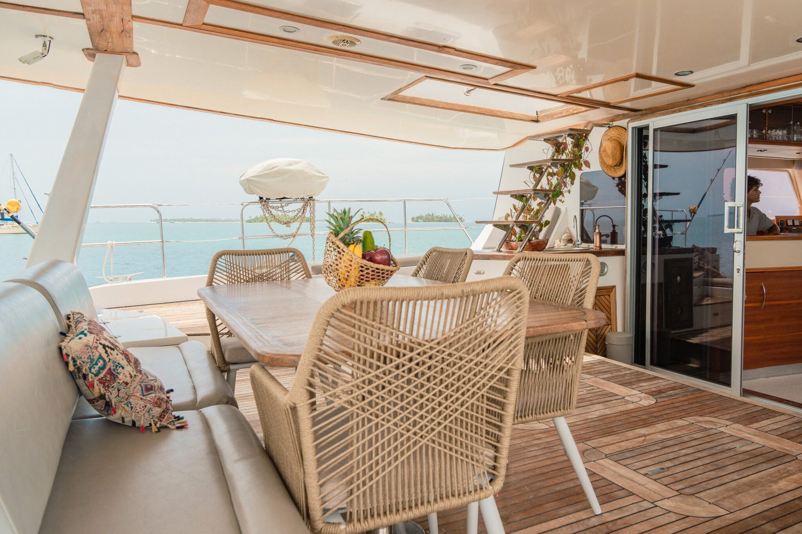 San Blas Floating house, five-star villa—spacious, luxurious, and private charter catamaran at Nomad Sailors.