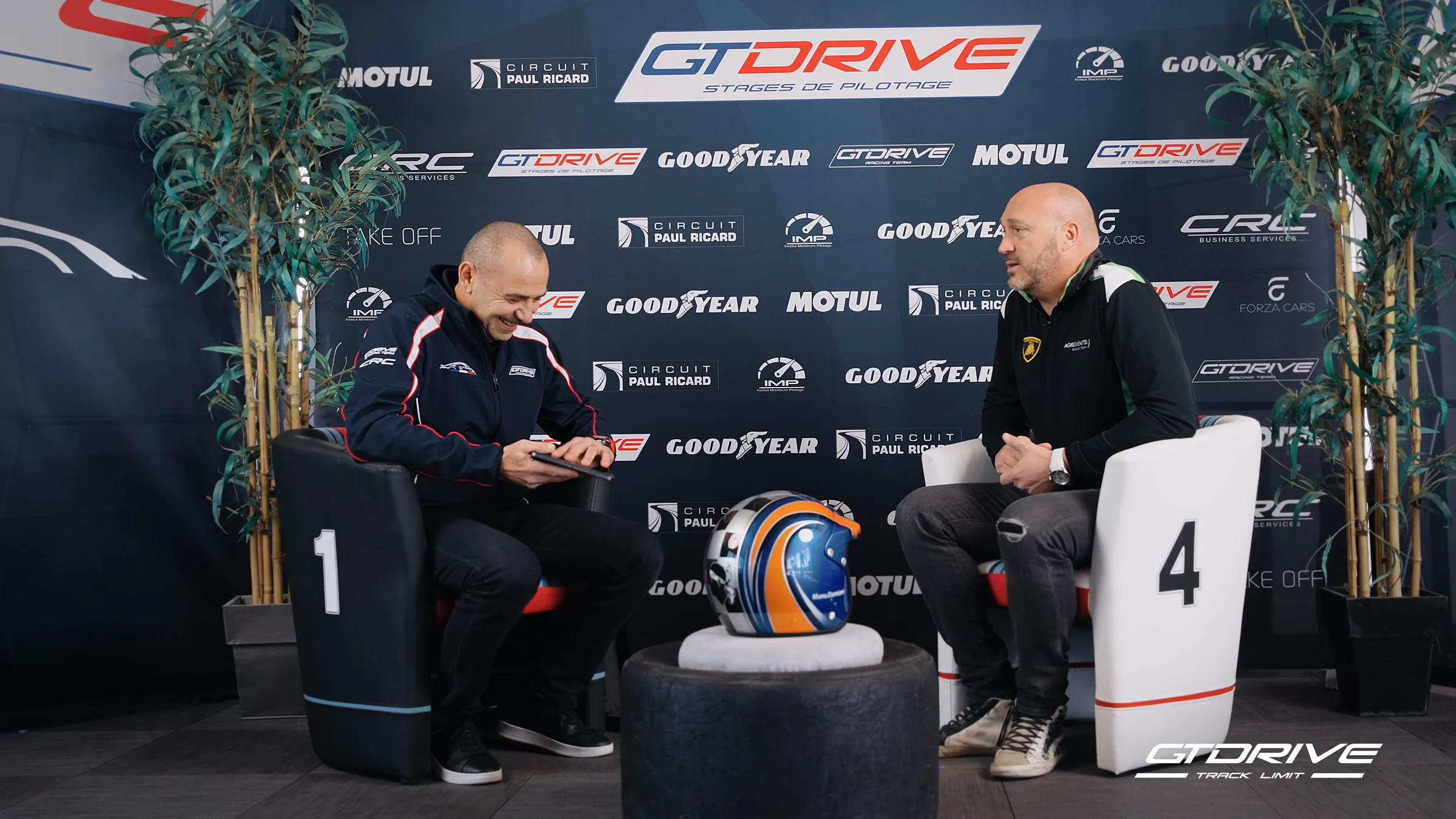 The Track Limit set in front of the GT Drive partners wall, episode 3