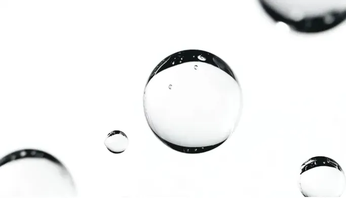 A few water droplets