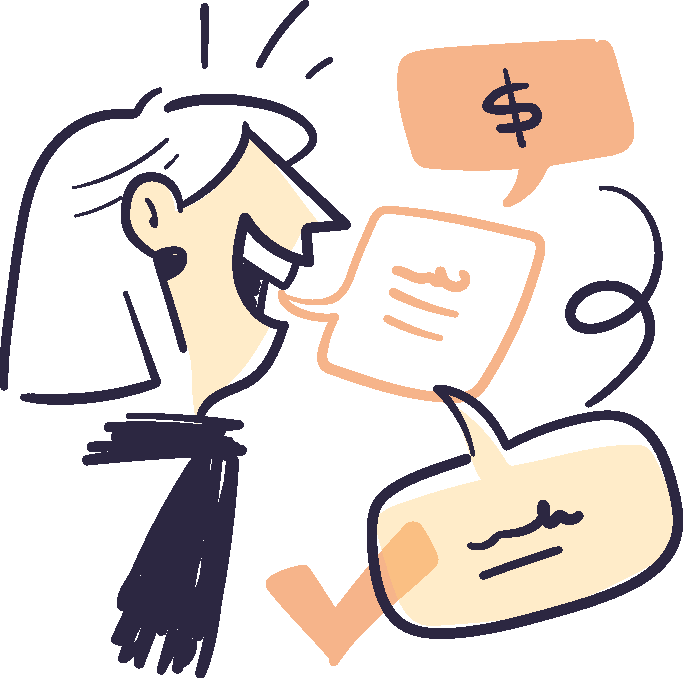 illustration of lady speaking