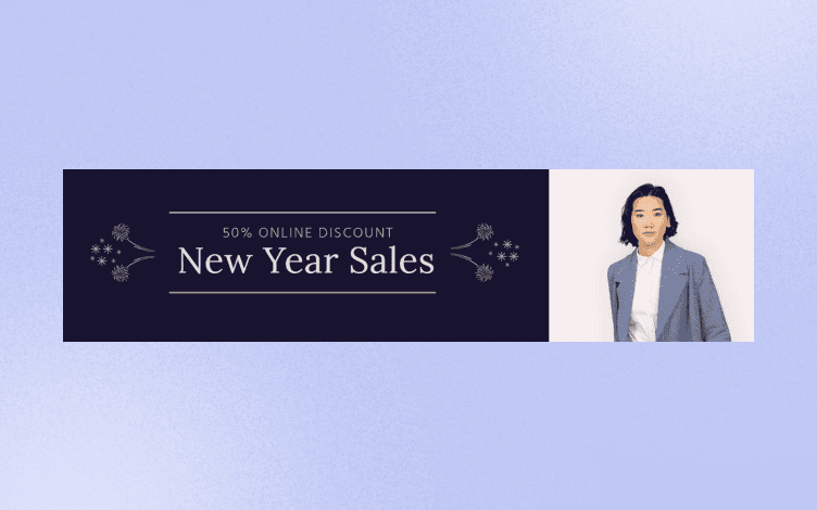 new year sale linkedin Banner glorify