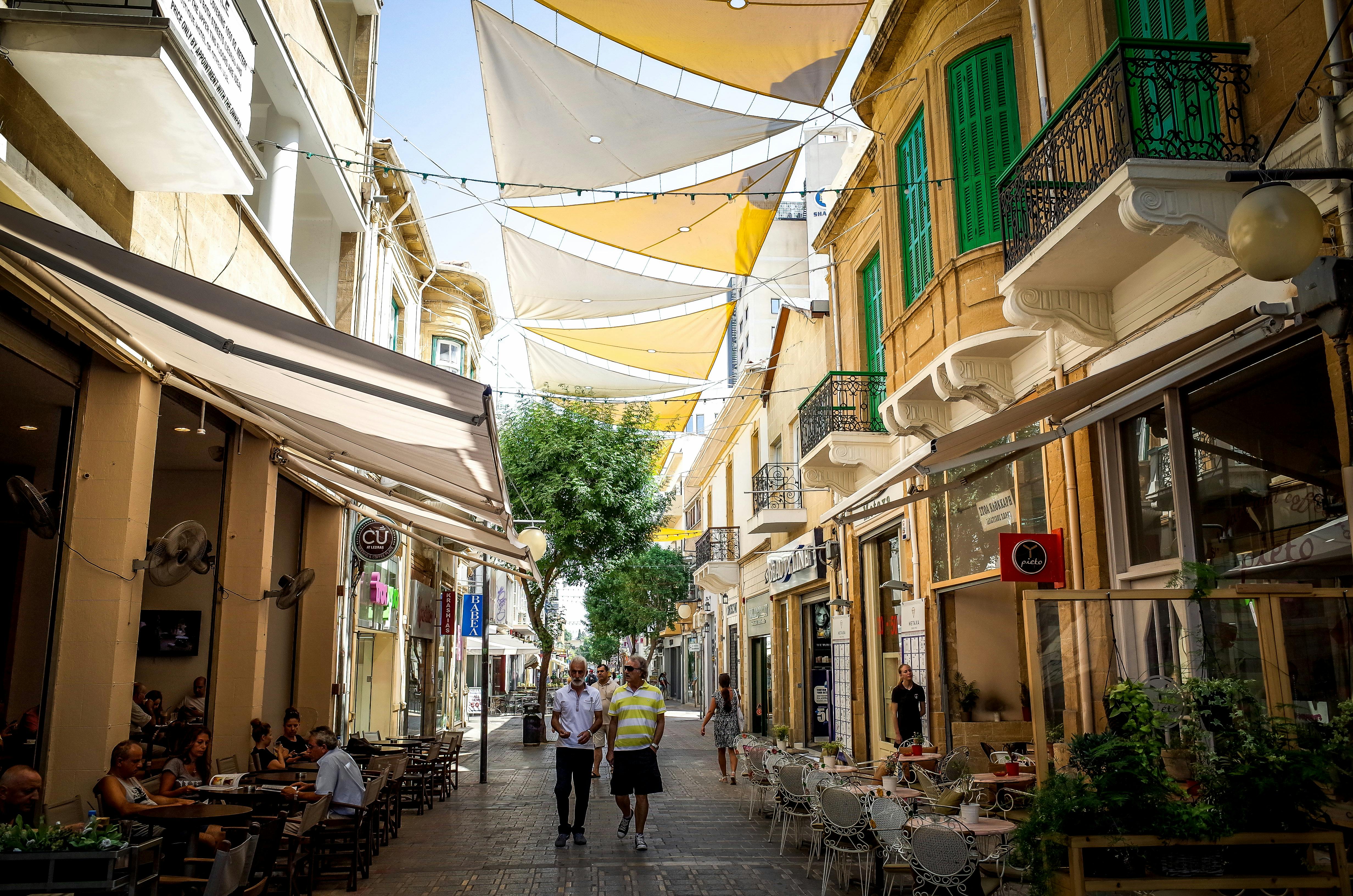 Men walking in Nicosia
